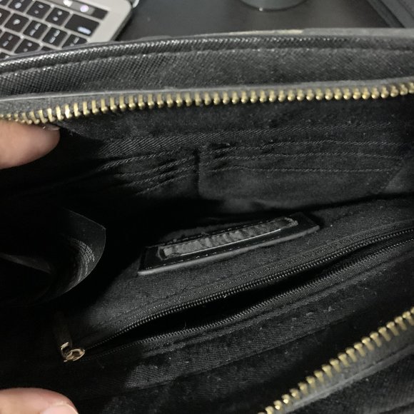 Forever New Sling Bag in Black and Gold - Picture 2 of 3